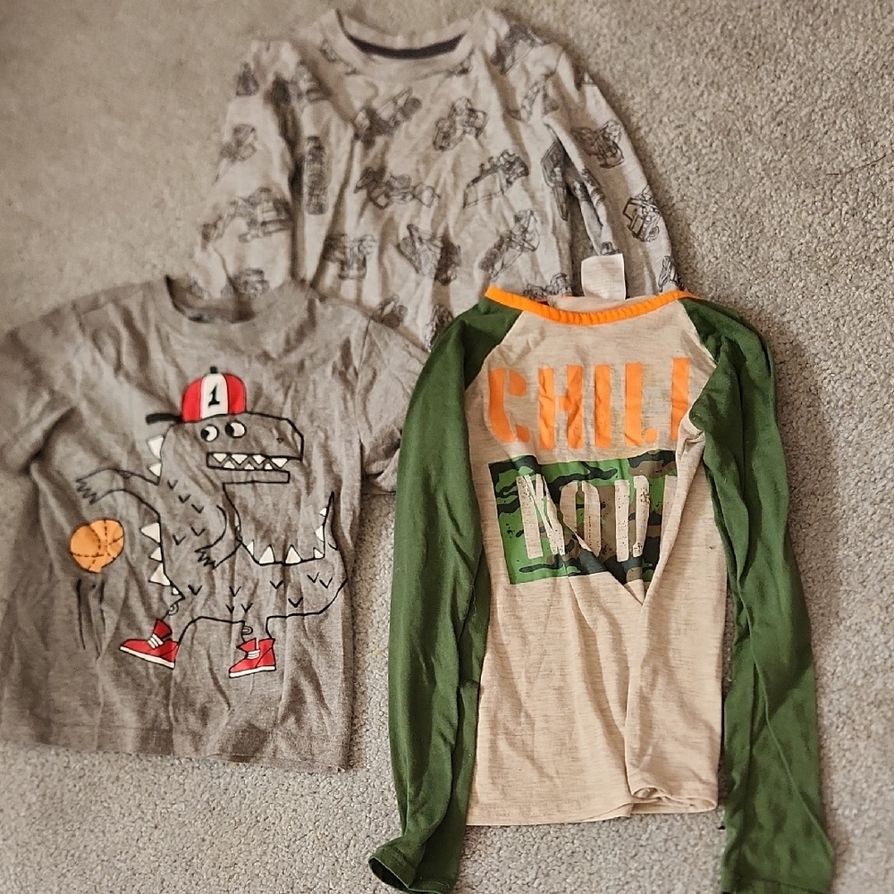 3 Tops, 2 Size 5T and one Size S
